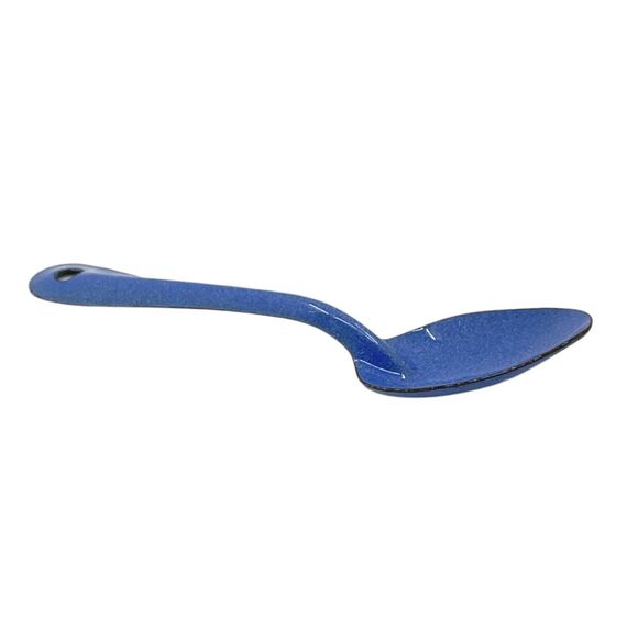 Vintage Robins Egg Blue Graniteware Spoon Kitchen Serving Farmhouse Country - Picture 2 of 7
